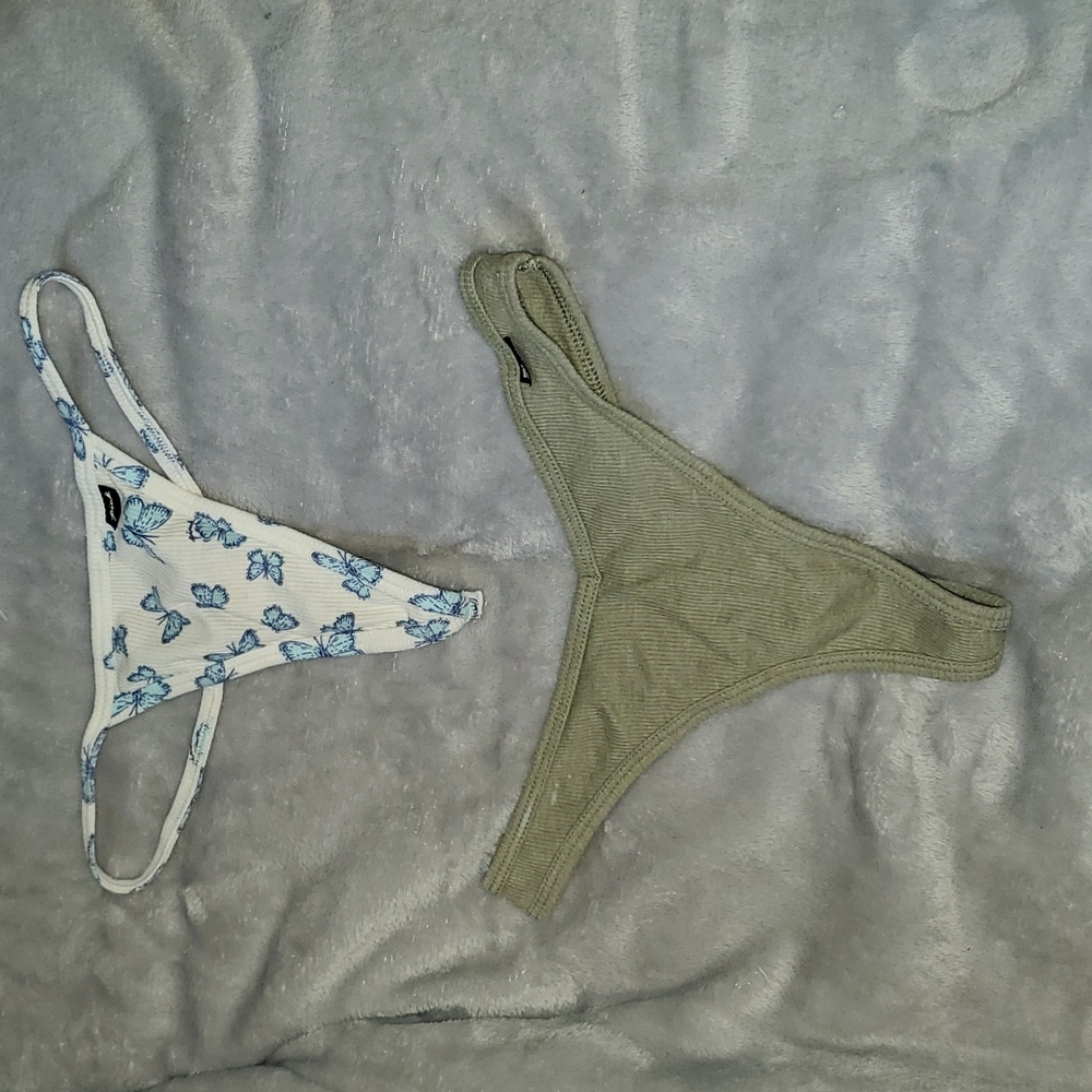 NEW PINK Victoria's Secret X2 Thong pack sz Small
